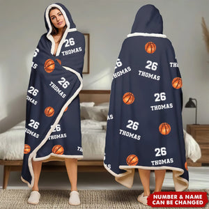 Rise And Grind - Personalized Wearable Blanket Hoodie - Christmas Gift For Sport Lovers, Sport Players