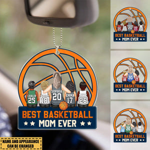 Best Basketball Mom Ever - Gift For Sport Mom, Basketball Mom - Personalized Acrylic Car Ornament