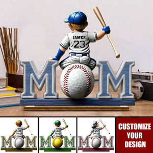 Great Players Are Raised By Even Greater Moms - Personalized 2-Layered Wooden Plaque