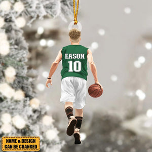 Basketball Shape - Personalized Christmas Ornament