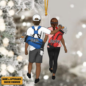 Golf Couple For Life - Personalized Acrylic Christmas Ornament, Gifts For Golf Lovers