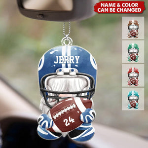 Funny Dwarf American Football Personalized Acrylic Ornament, Gift For American Football Lover