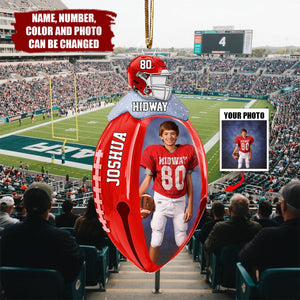 Football Bell Christmas Ornaments - Personalized Christmas Acrylic Ornament