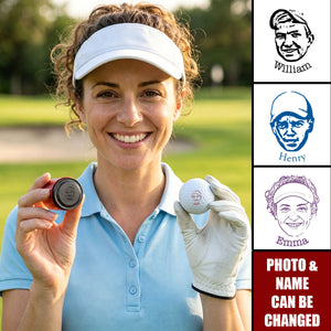 Make Every Swing Unique With Your Face and Name - Personalized Golf Ball Stamp