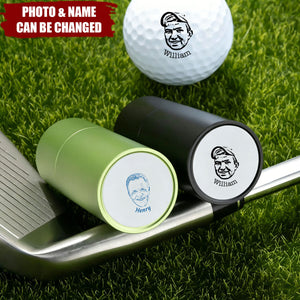 Make Every Swing Unique With Your Face and Name - Personalized Golf Ball Stamp