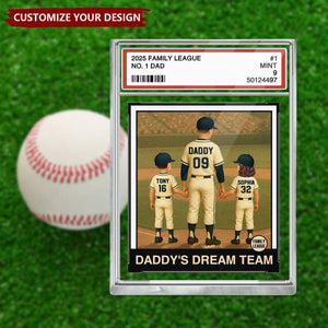 Baseball Dad Grandpa Man & Kids Personalized Acrylic Plaque