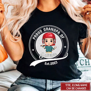 Gift For Grandpa Dad Baseball Proud Shirt