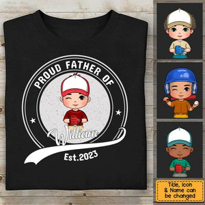 Gift For Grandpa Dad Baseball Proud Shirt