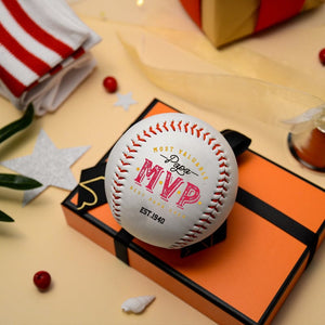 Personalized Most Valuable Papa MVP Custom Monogram Baseball