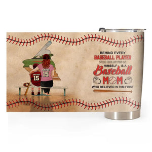 Personalized Baseball Tumbler, Vintage Style, Baseball Gifts, Baseball Poster, Baseball Room Decor With Custom Name, Number & Appearance