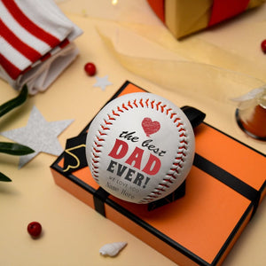 Personalized Best Dad Ever Red Heart Father`s Day