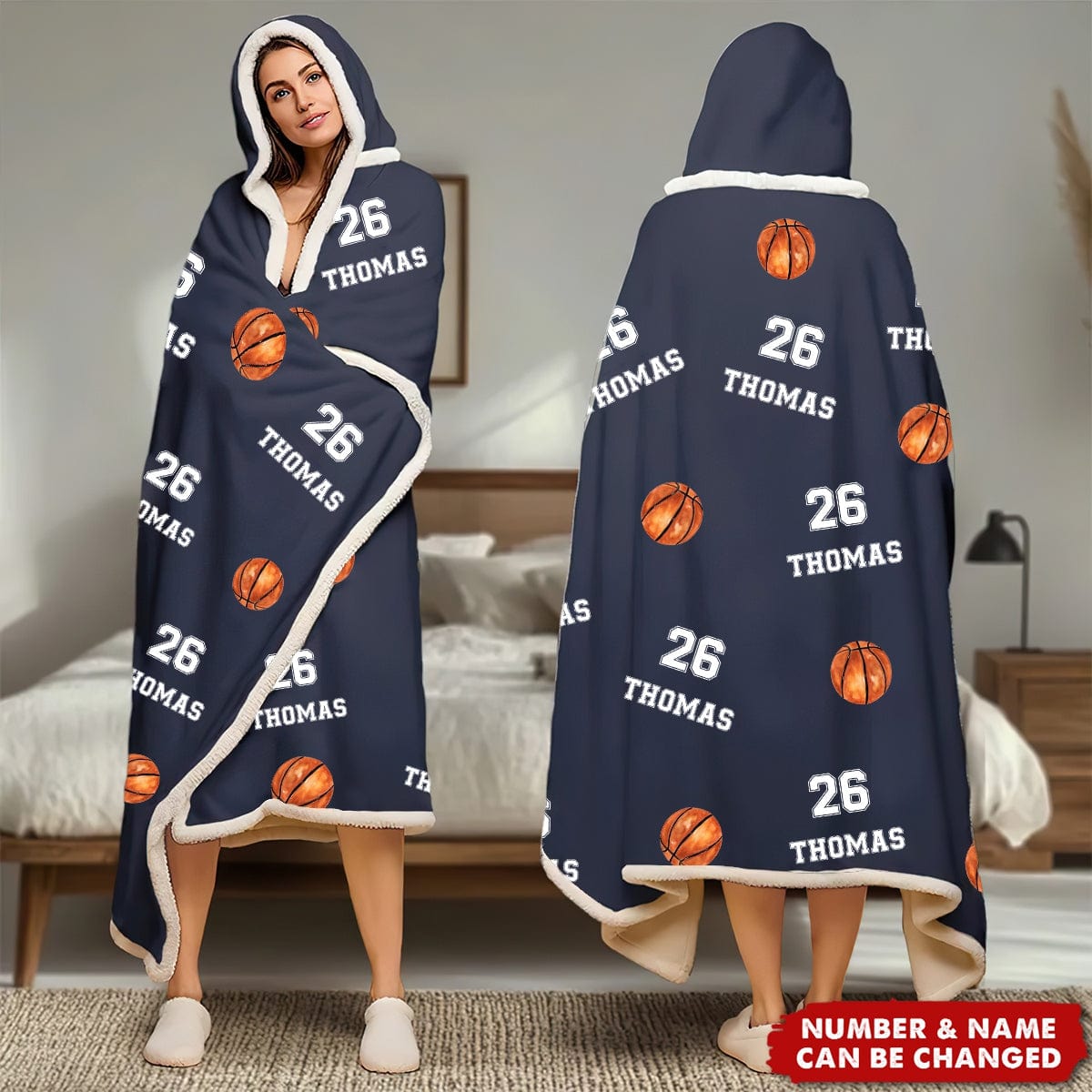 Rise And Grind - Personalized Wearable Blanket Hoodie - Christmas Gift For Sport Lovers, Sport Players
