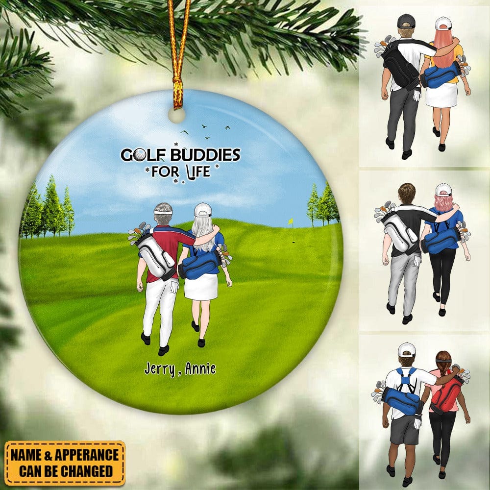 Golf Partners For Life - Personalized Ornament, Gifts For Golf Lovers, Golfer Christmas Ornament
