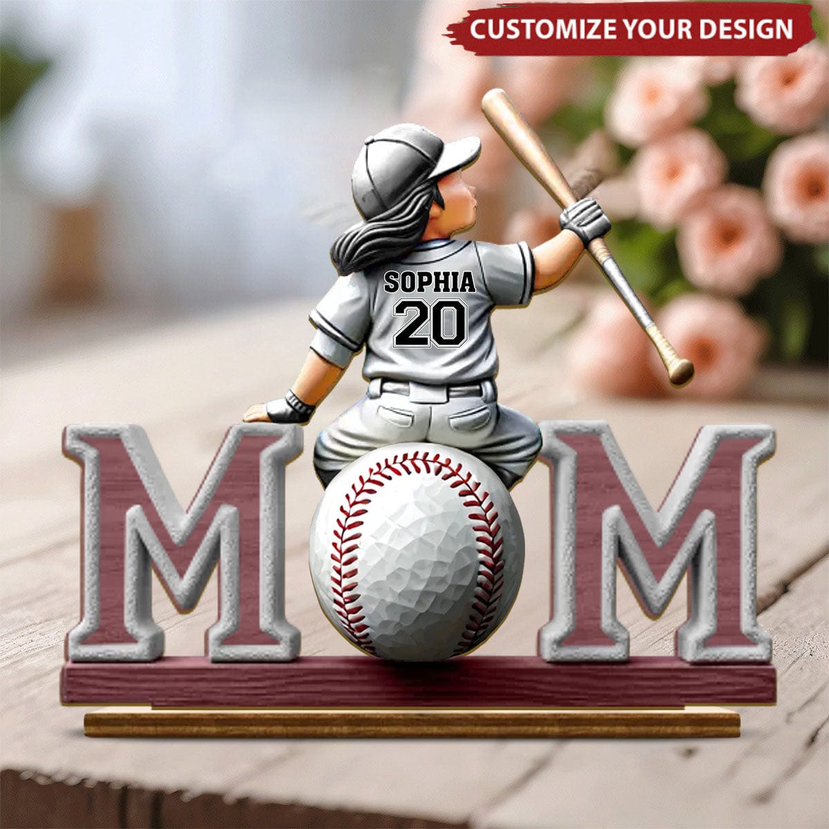 Great Players Are Raised By Even Greater Moms - Personalized 2-Layered Wooden Plaque