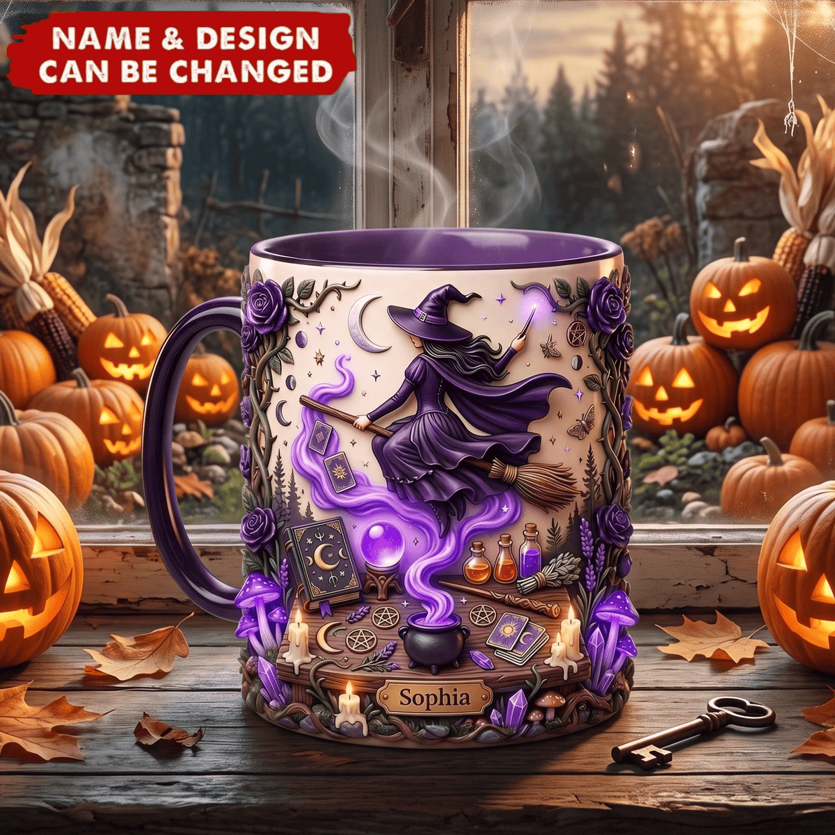 The Witch Coffee Accent Mug - Personalized Custom Coffee Mug, Gift For Witch Lovers