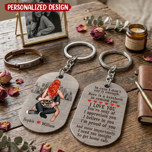 I Need You Tonight So Get Home Safe-Personalized Stainless Steel Keychain- Couple Gift- Keychain For Couple
