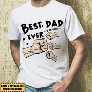 Best Dad Ever Ever - Family Personalized Custom Unisex T-shirt