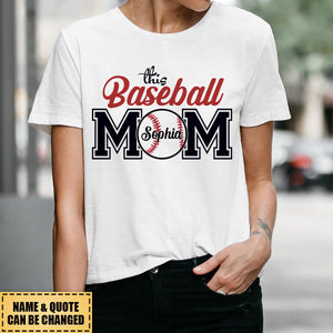 This Baseball/Basketball/Softball Mom Personalized T-shirt