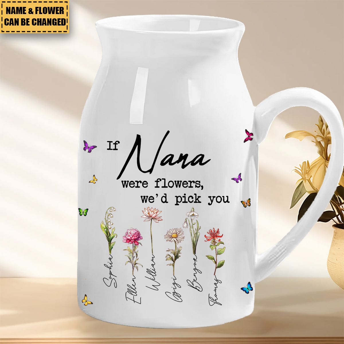 Grandma's Love Brings Blossoms To Life - Personalized Home Decor Flower Vase