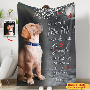 Snuggle This Blanket Memorial Pet Loss - Personalized Photo Blanket