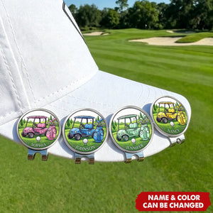 Personalized Golf Ball Marker Magnetic Hat Clip - Birthday Game Day Gift for Golf Player Dad Grandpa
