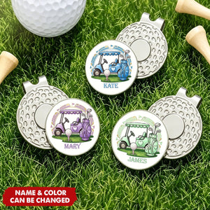 Personalized Golf Ball Marker Magnetic Hat Clip with Name Game Day Gift for Golf Player