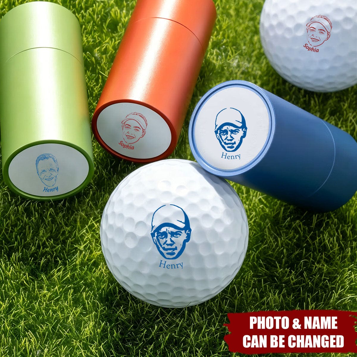 Make Every Swing Unique With Your Face and Name - Personalized Golf Ball Stamp