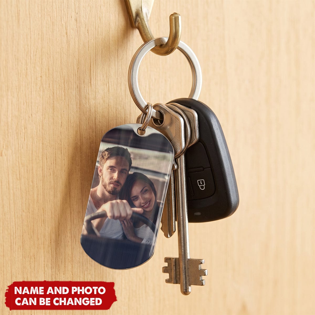 Drive Safe I Need You Here, Personalized Keychain, Anniversary Gifts For Him, Custom Photo