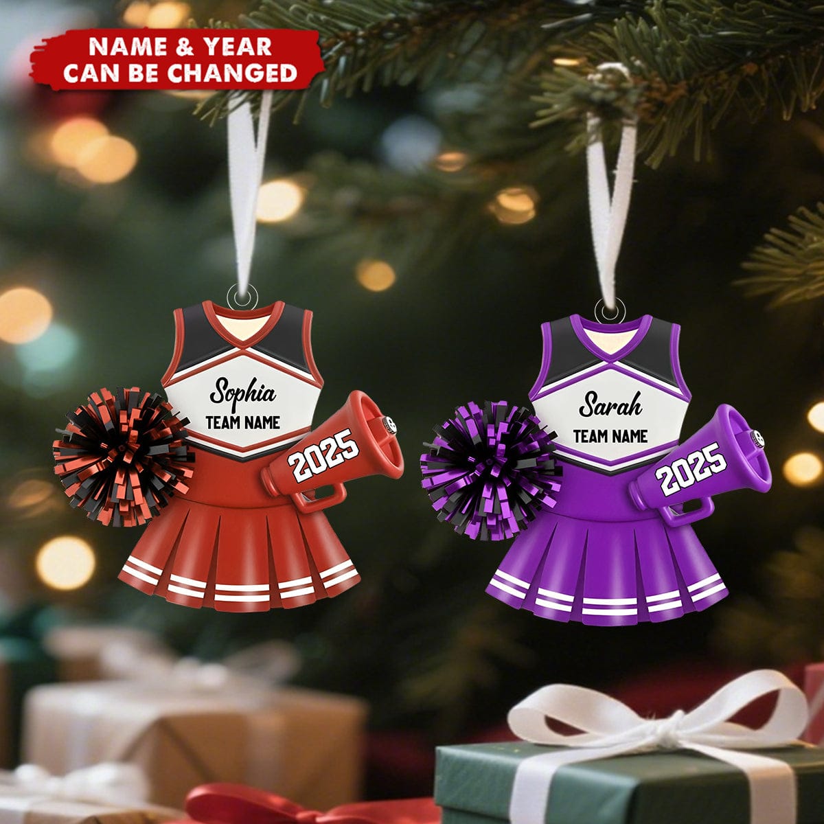 Cheerleader Team - Personalized Christmas Acrylic Ornament
