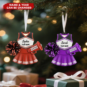 Cheerleader Team - Personalized Christmas Acrylic Ornament