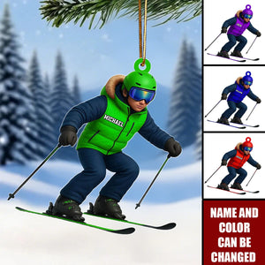 Ski Lift - Personalized Christmas Acrylic Ornament