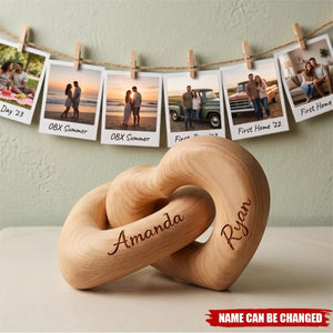 Romantic Couple - Personalized Infinity Heart Sculpture