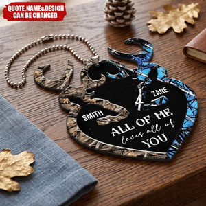 Camo Pattern Deer Couple Personalized ornament