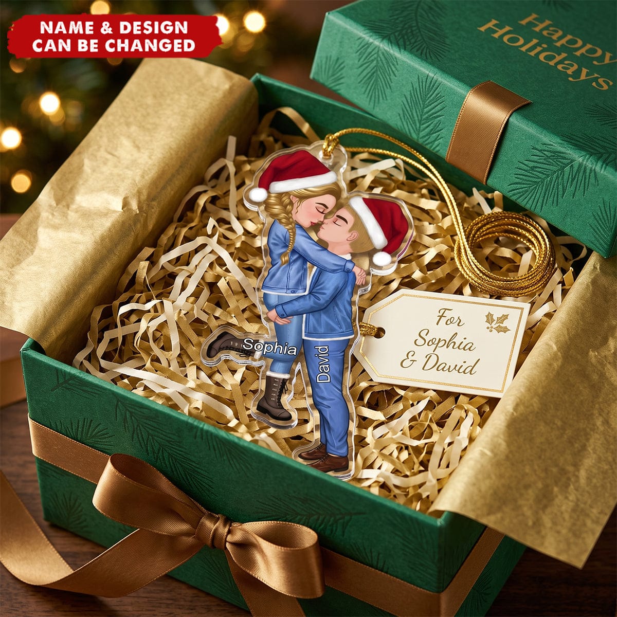 Christmas Couple Personalized Ornament - Perfect Gift For Your Loved One