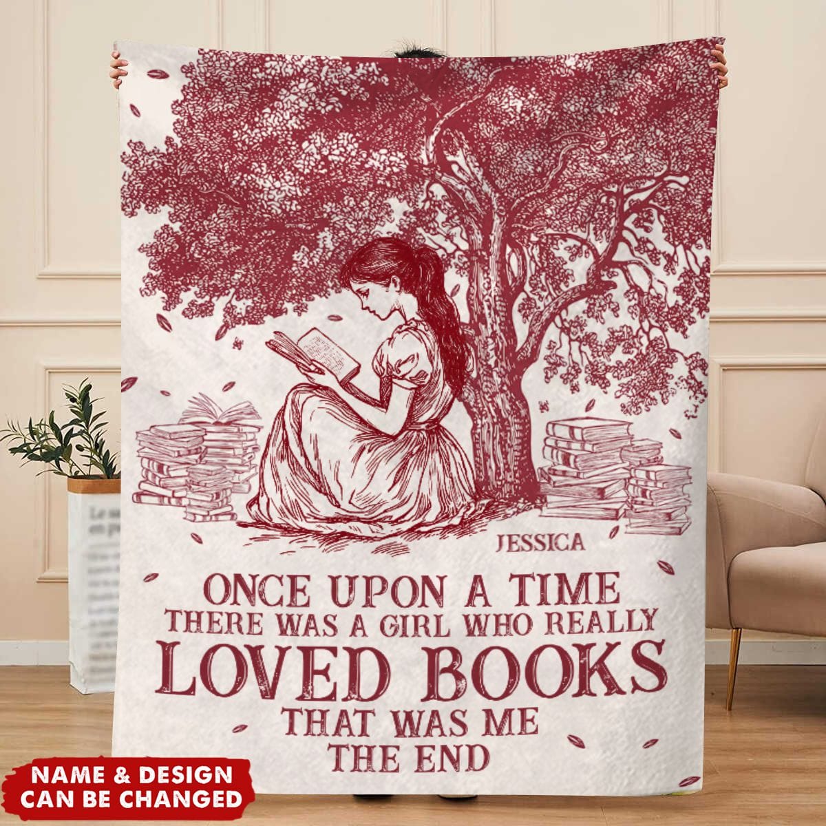 Once Upon A Time Chinoiserie Toile De Jouy - Personalized Blanket