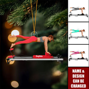 Personalized Pilates Ornament - Acrylic Pilates Reformer Ornament