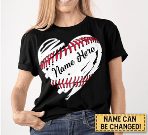 Personalized Heart Baseball Unisex Standard T-Shirt