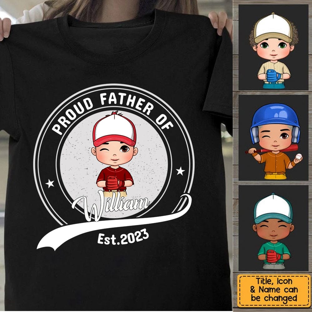 Gift For Grandpa Dad Baseball Proud Shirt