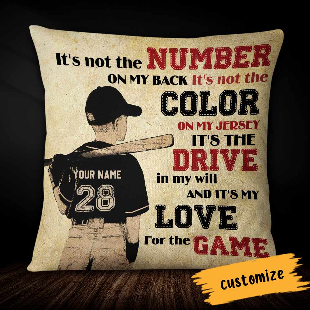 Personalized Love Baseball Pillow