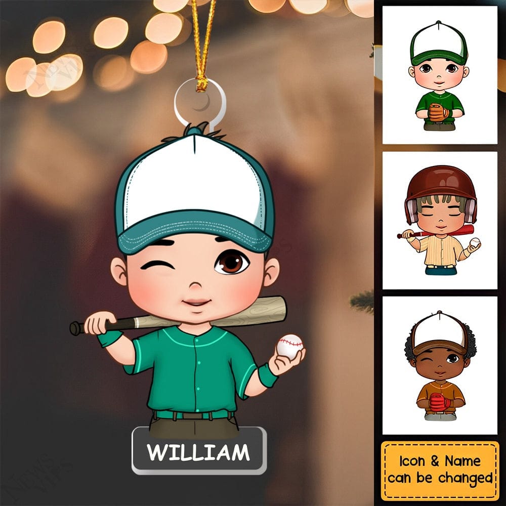 Gift For Son Grandson Loves Baseball Personalized Ornament