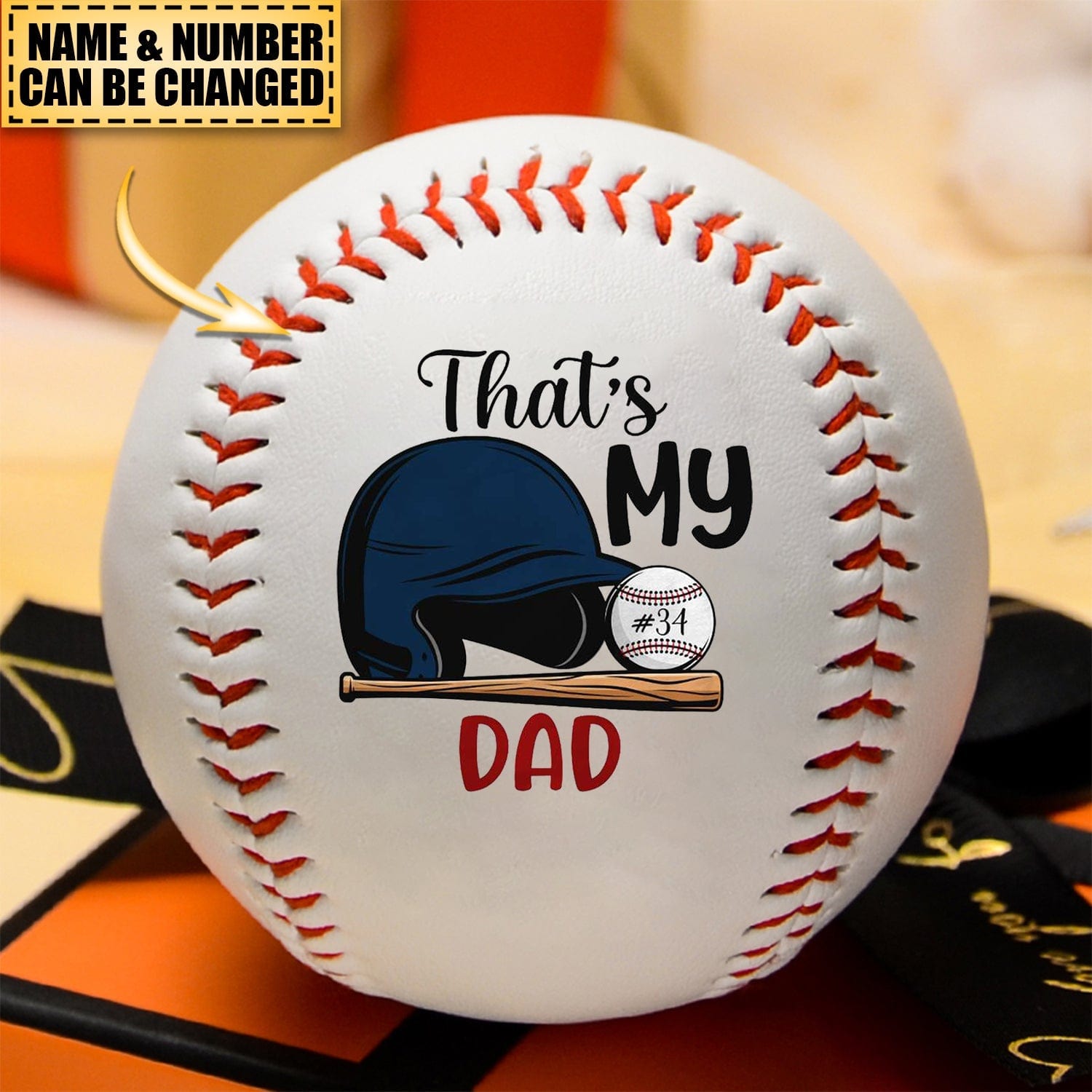 That's My Dad Personalized Custom Baseball