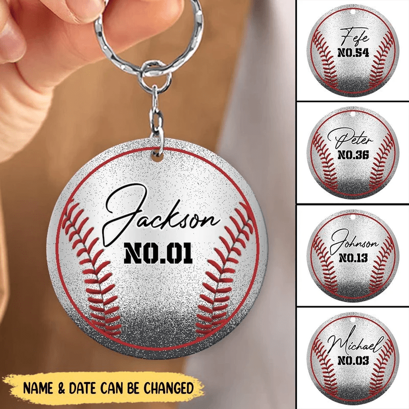 Baseball Dirty Pattern Custom Gift For Baseball Lovers Stainless Steel Keychain