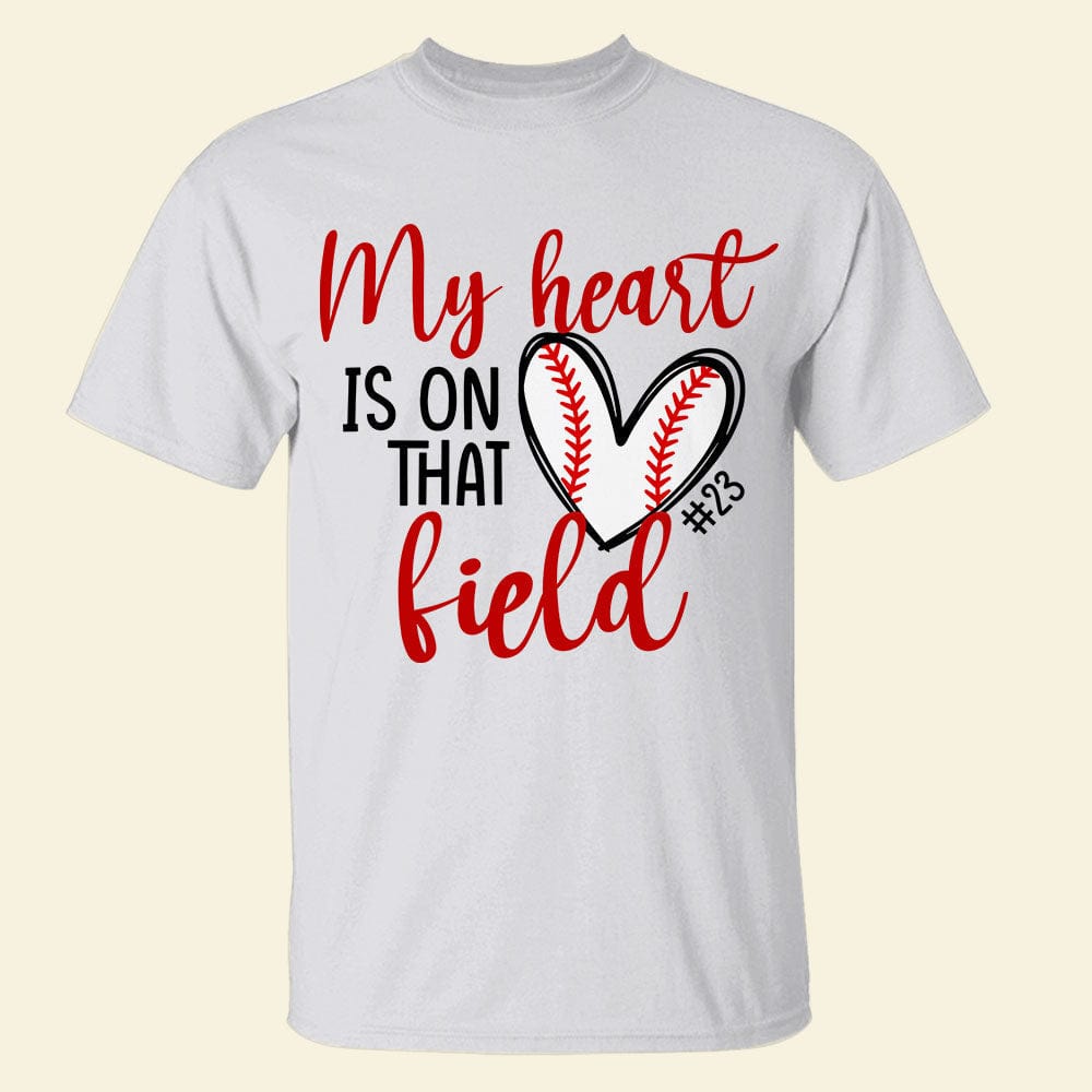 Personalized Heart Baseball T-Shirt