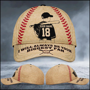 Love Baseball Sport - I Will Always Be Your Biggest Fan Personalized Cap