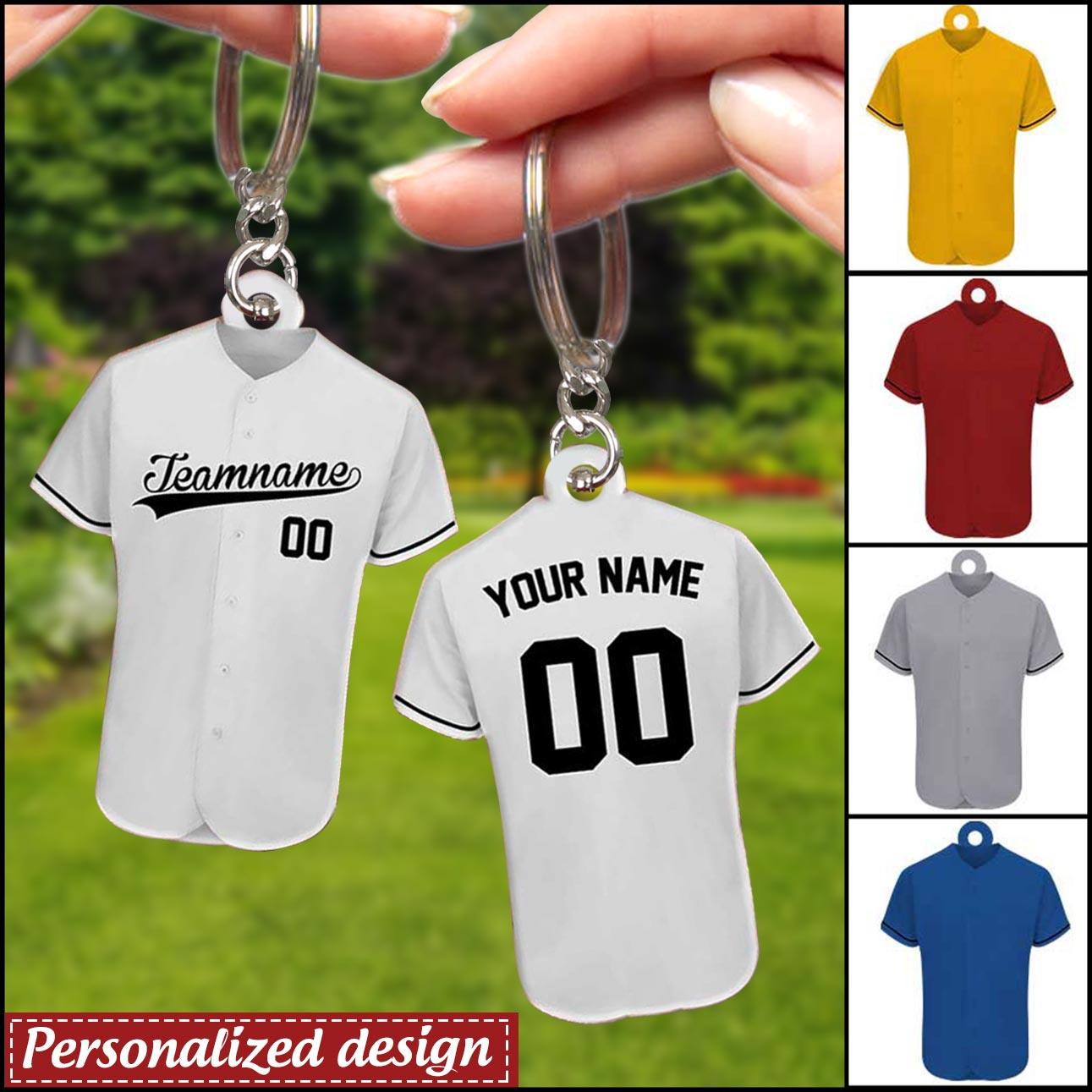 Personalized Baseball Jersey Shirt Acrylic Keychain