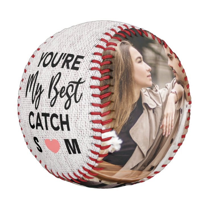 You're My Best Catch Couples 2 Photo Baseball